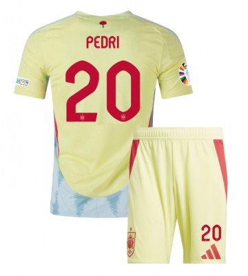 España Pedri Gonzalez #20 Segunda Equipación Niños Eurocopa 2024 Manga Corta (+ Pantalones cortos)